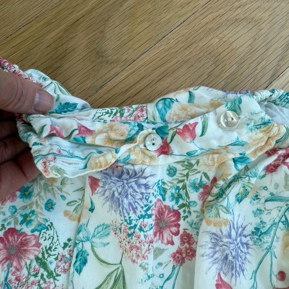 La Coqueta Floral Baby Romper with Red Bow - Picture 5 of 5